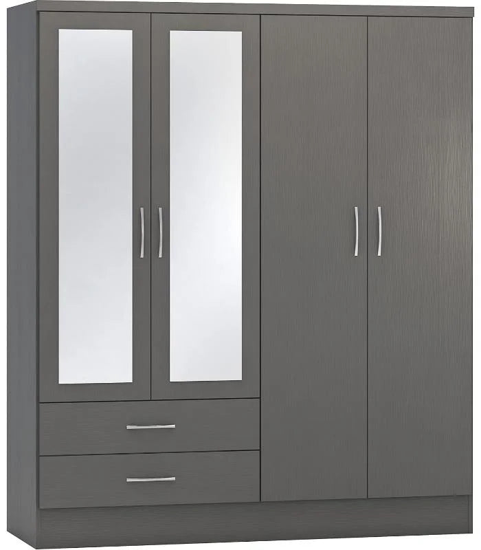 4 Door + 2 Drawer Assembled Wardrobe