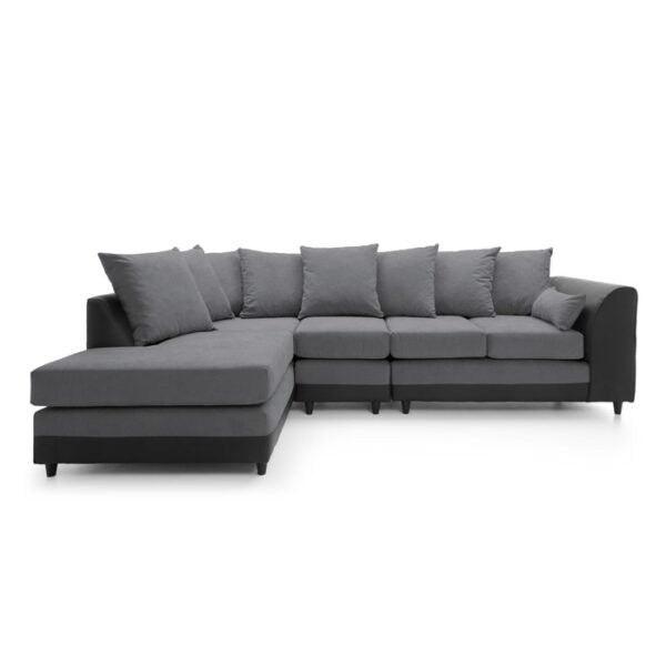 Darcy Leather + Fabric 4 Seater Corner sofa
